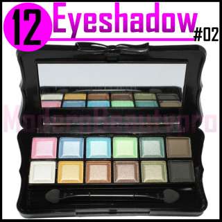 PRO 12 Ultra Shimmer Color Eyeshadow Makeup Palette with Brush   #02 