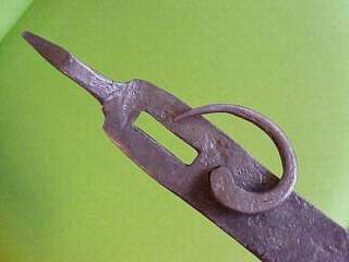 Antique Wrought Iron Western Folk Art Iron Clasp Latch  