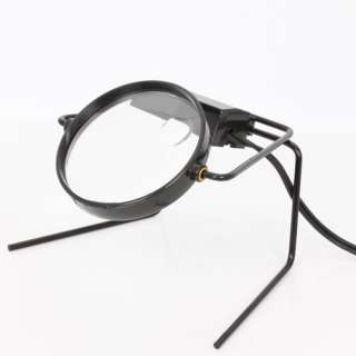   MAGNIFIER MAGNIFYING GLASS ON STAND LIGHTED TABLE TOP DESK LAMP  