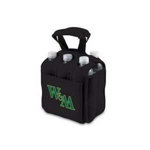  William & Mary Tribe Black Six Pack Insulated Cooler 