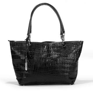 selected italian embossed croc leather shopper black compare at $ 2399 