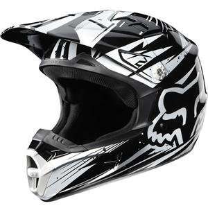    Fox Racing V1 Undertow Helmet   X Small/Black/White Automotive