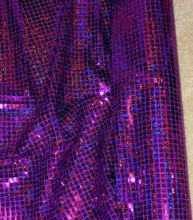 SEQUIN KNIT HOLOGRAM FABRIC PURPLE 44 BY THE YARD  
