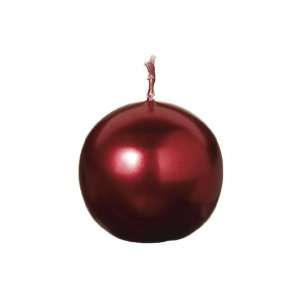  1.9 Metallic Ball Candle Red. 12 pieces