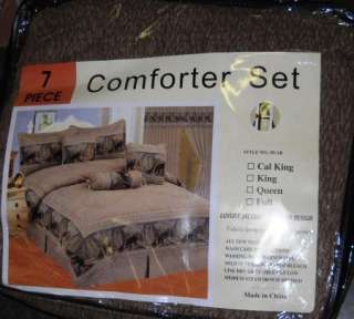 Luxury Jacquard 7 piece BEAR Comforter Set   FULL sz  