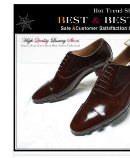 Mens Dress shoes luxury dandy Style Brown Leather shoes  