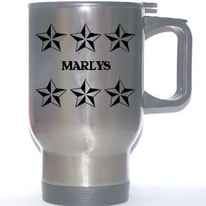  Personal Name Gift   MARLYS Stainless Steel Mug (black 