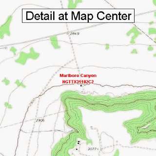 USGS Topographic Quadrangle Map   Marlboro Canyon, Texas (Folded 