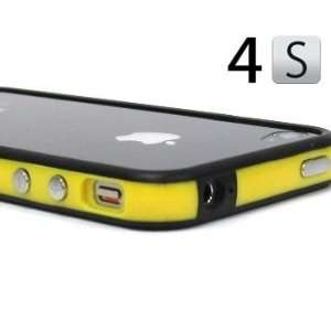 Yellow and Black Premium Bumper Case for Apple iPhone 4S / 4   (AT&T 