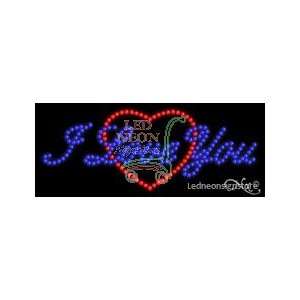  I Love You Logo LED Sign 11 inch tall x 27 inch wide x 3.5 