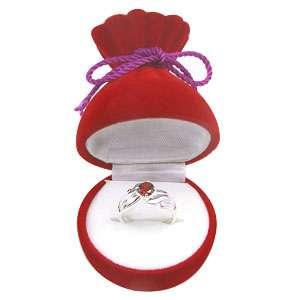 Red Velvet Jewelry Box Lovely Design for Ring (JB 001)  