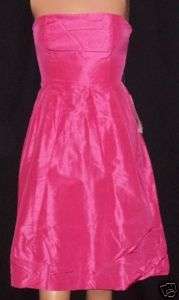 NWT $215 J Crew Silk Taffeta Lorelei Dress Fuchsia 10  