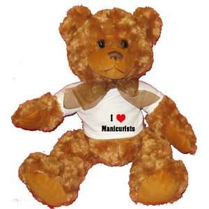  I Love/Heart Manicurists Plush Teddy Bear with WHITE T 