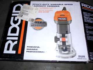 RIDIGD HEAVY DUTY VARIABLE SPEED LAMINATE TRIMMER R2400  