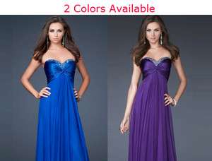   formal long evening banquet party dress ball gown Blue/Purple JK