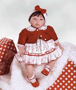 Lifelike Baby Doll Nischis First Christmas, 21 inch Crafted in Soft 