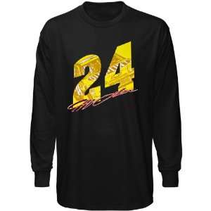  #24 Jeff Gordon Black Race View Long Sleeve T shirt 