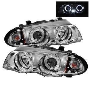  BMW E46 3 Series 99 01 4Dr Halo Amber Projector Headlights 