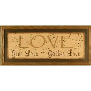  Give Love Gather Love Framed Print Picture Kim Klassen 
