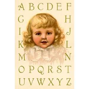  Big Girl Alphabet by Ida Waugh 12x18