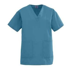  AngelStat Two Pocket Scrub Top   Peacock, Small   1 Each 