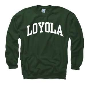 Loyola Maryland Greyhounds Green Arch Crewneck Sweatshirt 