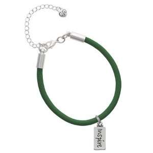  Inspire Charm on a Kelly Green Malibu Charm Bracelet 
