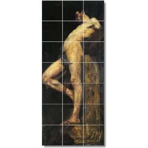 Lovis Corinth Religious Shower Tile Mural 17  24x56 using (21) 8x8 