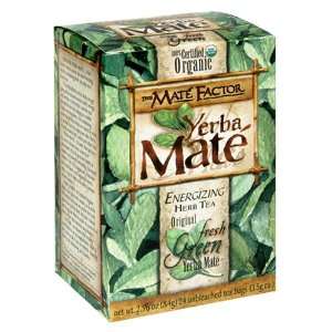 The Mate Factor Yerba Mate Energizing Herb Tea Bags, Original Fresh 