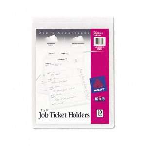  Avery  Job Ticket Holders, Heavy Gauge Vinyl, 9 x 12, 10 