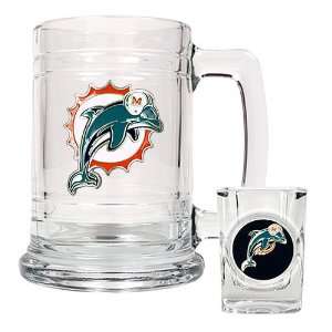 Miami Dolphins NFL Boilermaker Set   Primary Logo Sports 
