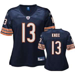  Johnny Knox Navy Reebok NFL Replica Chicago Bears Womens 