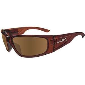  Wiley X Zak Sunglasses Liquid Maple w/Bronze Flash Lens 