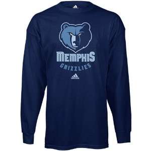  Memphis Grizzlies adidas Primary Logo Long Sleeve T Shirt 