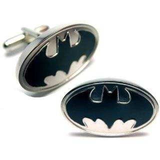  Black and Silver Batman Cufflinks Jewelry