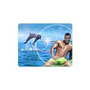    Brand New Muscular Guy Mouse Pad Jumping Dolphins 