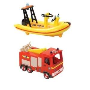     Fireman Sam Jupiter Fire Engine and Neptune Lifeboat Toys & Games