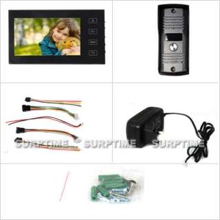 Color Monitor Touch Key Video Door Phone DoorBell Intercom System 