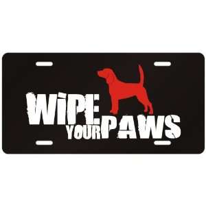  New  Beagle / Wipe Your Paws  License Plate Dog