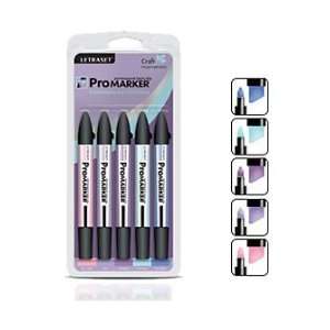  Letraset Promarker Twin Tipped Pen 5 Pack Color Set 