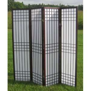  4 Panel Coco Room Divider Screen (Cherry) (71H x 57W x 1 