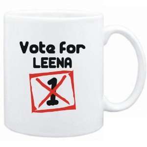  Mug White  Vote for Leena  Female Names Sports 