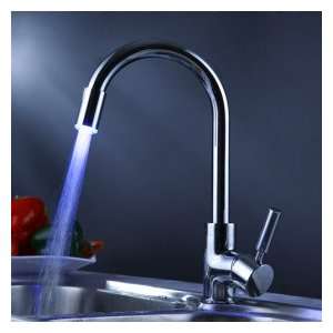   Finish Kitchen Faucet with Color Changing LED Light