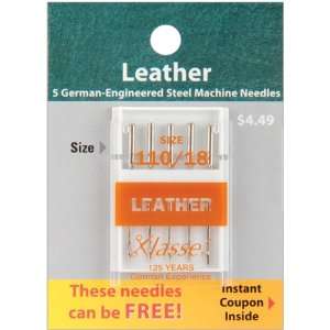    Klasse Leather Machine Needles  110/18 5/Pkg Arts, Crafts & Sewing