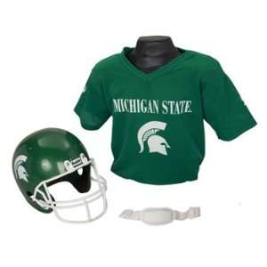  NEW Michigan State Spartans Football Helmet & Jersey Top 
