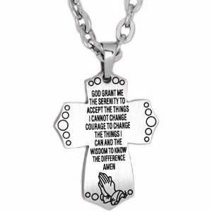   Necklace / Pendant with Laser Etched Morning Prayer 22 Cable Chain