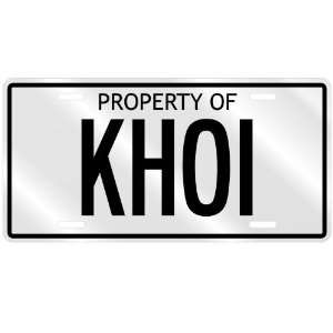PROPERTY OF KHOI LICENSE PLATE SING NAME 