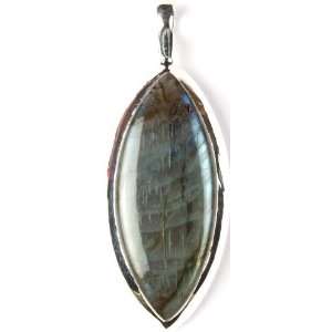  Labradorite Marquis Pendant   Sterling Silver Everything 