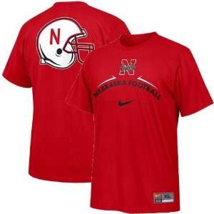  Nike Nebraska Cornhuskers Crimson Youth Practice T shirt 