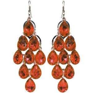  Chandelier Earrings In Red Orange Jewelry